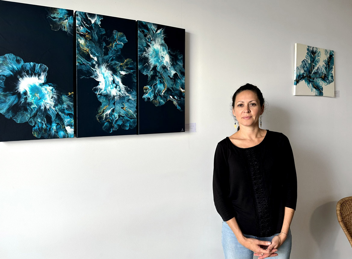 Juliette Nicolas-Domergue expose ses peintures dans les locaux de Gestalt+ à Rennes (2023-24)