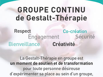 Groupe continu de Gestalt-Thérapie (2025)